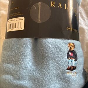 Ralph Lauren 54” x 72” slate blue throw
